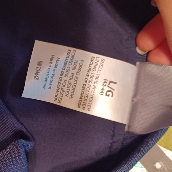 NWT KA Knights Apparel Auburn Tigers long sleeve windbreaker blue orange Large - Picture 6 of 6